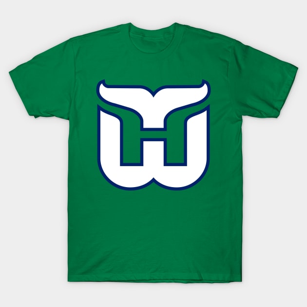 Hartford Whalers Retro Logo T-Shirt by RussJerichoArt